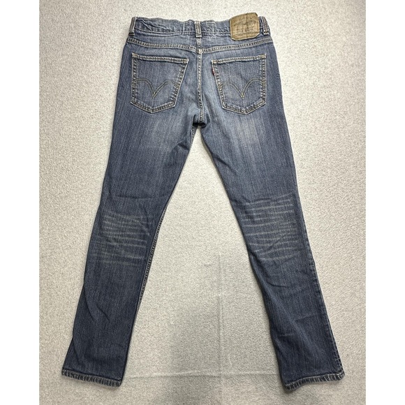 VTG Levis 510 Jeans Mens 32x30 Blue Super Skinny Stretch Distressed Denim Pants